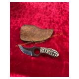 Damascus Knife With Sheath Damascus Knife With Sheath