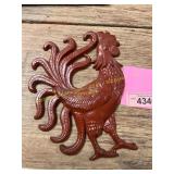 Cast Iron Rooster Wall Decor