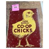 Tin Farm Bureau Chicken Sign