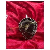 Size 8 Coconut Jasper Ring