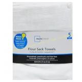 Mainstays White Flour Sack Towel Set, 5-Pc