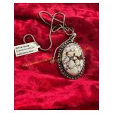 White Horse Pendant Necklace