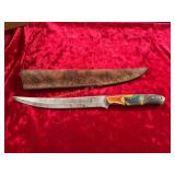 Damascus Knife with Sheath Damascus Knife with Sheath