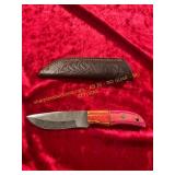 Damascus Knife With Sheath Damascus Knife With Sheath