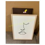 Wood shelf, wall art