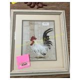 Rooster Framed Art Picture