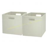 BHG Cube Storage Bins, Ivory (12.75" x 12.75")