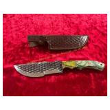 Damascus Knife With Sheath Damascus Knife With Sheath