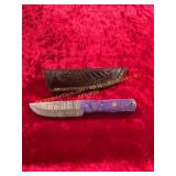 Damascus Knife With Sheath Damascus Knife With Sheath