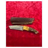 Damascus Knife With Sheath Damascus Knife With Sheath