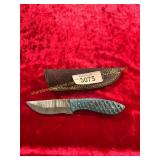 Damascus Knife With Sheath Damascus Knife With Sheath