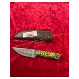Damascus Knife With Sheath Damascus Knife With Sheath