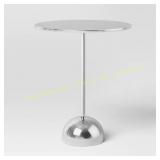 Small Pedestal Table Chrome - Room Essentials