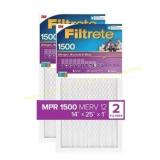 3 ct Filtrete 14x25x1 Allergen Virus Air Filter 2p