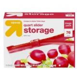 Up&Up Quart Slider Storage Bag - 76ct