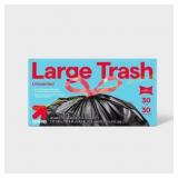 Large Drawstring Trash Bags - 30gal/30ct