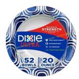 Dixie Ultra Dinner Paper Bowls - 52ct/20oz