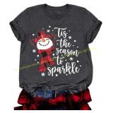 Size S Mupaolo Sparkle Christmas Shirt for Women