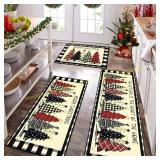 3pk Bsmathom Christmas Rugs, Non Slip, Washable