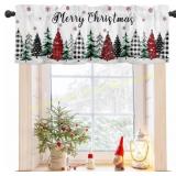 2 Ct. Yukro Christmas Valance, Plaid, 60x18in