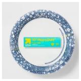 Blue Floral Paper Plate 10" - 54ct