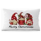 Dotain Merry Christmas Gnome Pillow Case (12x20)