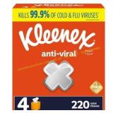 Kleenex Anti-Viral 3-Ply Tissue - 4pk/220ct
