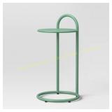 Metal Cocktail Accent Table Green - 16.75"x19"