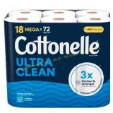Cottonelle Ultra Clean Toilet Paper - 18 Mega