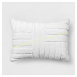 Threshold 14"x20" Mod Tufted Outdoor Pillow Cream