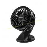 Holmes 4" Clip Rechargeable 360  Fan Black