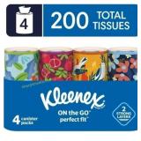 Kleenex Perfect Fit Tissues, 4 Canister Boxes