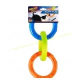 NERF 3-Ring Tug Dog Toy - Blue - L
