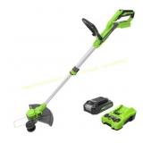 Greenworks 12" 24V Cordless Trimmer Kit