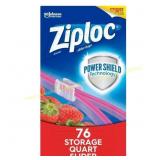 Slider Storage Bags, Quart, 76 Count