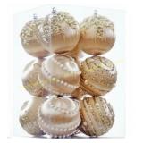 Munansli Rose Gold Christmas Balls, Pack of 12