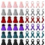 Bencailor 48 Pcs Mini Xmas Knit Hats & Scarves