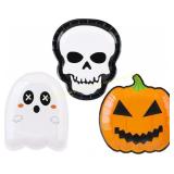 66pk. Crazy Night Halloween Party Plates Set