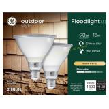 GE 90W PAR38 Warm White LED Bulb (2-Pack)