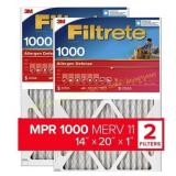 2ct Filtrete 14x20x1 1000 MPR Air Filter 2 pk