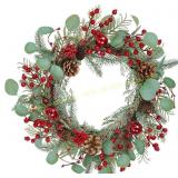 Bsmathom 20 Inch Artificial Christmas Wreath