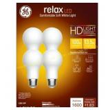2Ct GE Relax HD LED Bulbs, 100W, Soft White, 4pk