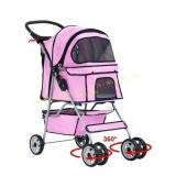 BestPet Purple 4 Wheels Pet Stroller Carrier