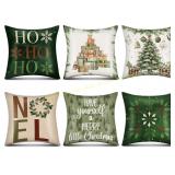 2 Ct. Mixweer Christmas Pillow Covers 18x18 Set 6