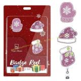 3 Ct. Tian Zhun Christmas Badge Reel Set (3pc)