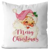 2 Ct. DOTAIN Pink Santa Claus Pillow Cover (18x18)