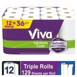Viva Signature Cloth Towels, 12 Triple Rolls