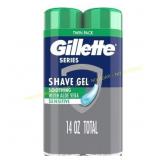 Gillette Sensitive Soothing Shave Gel 7oz/2pk