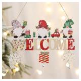 6 Ct. OMXNAQZ Wooden Christmas Gnome Door Signs