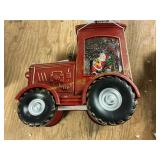 Gerson 7in. Lighted Water Globe Tractor, Red